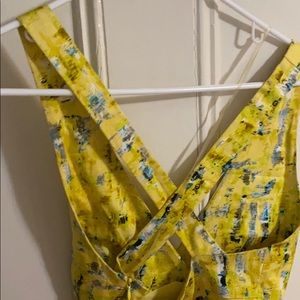 Yellow cross back dress